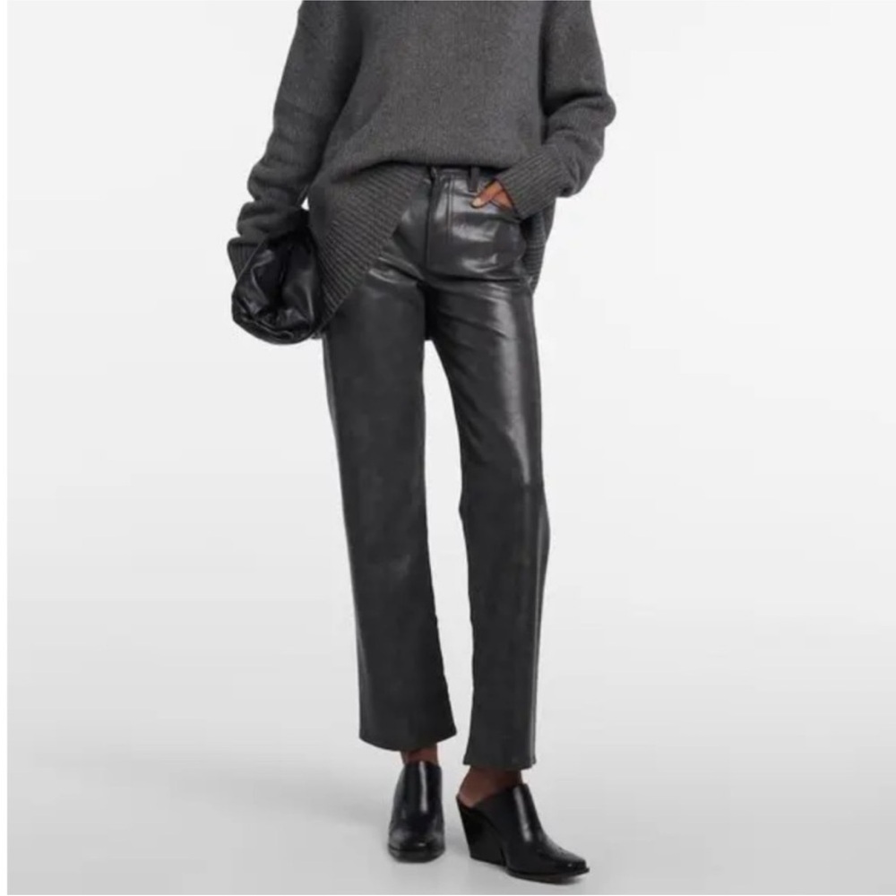 Agolde Sloane Recycled-Leather Jeans